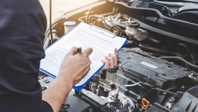 our mechanics doing road worthy inspection